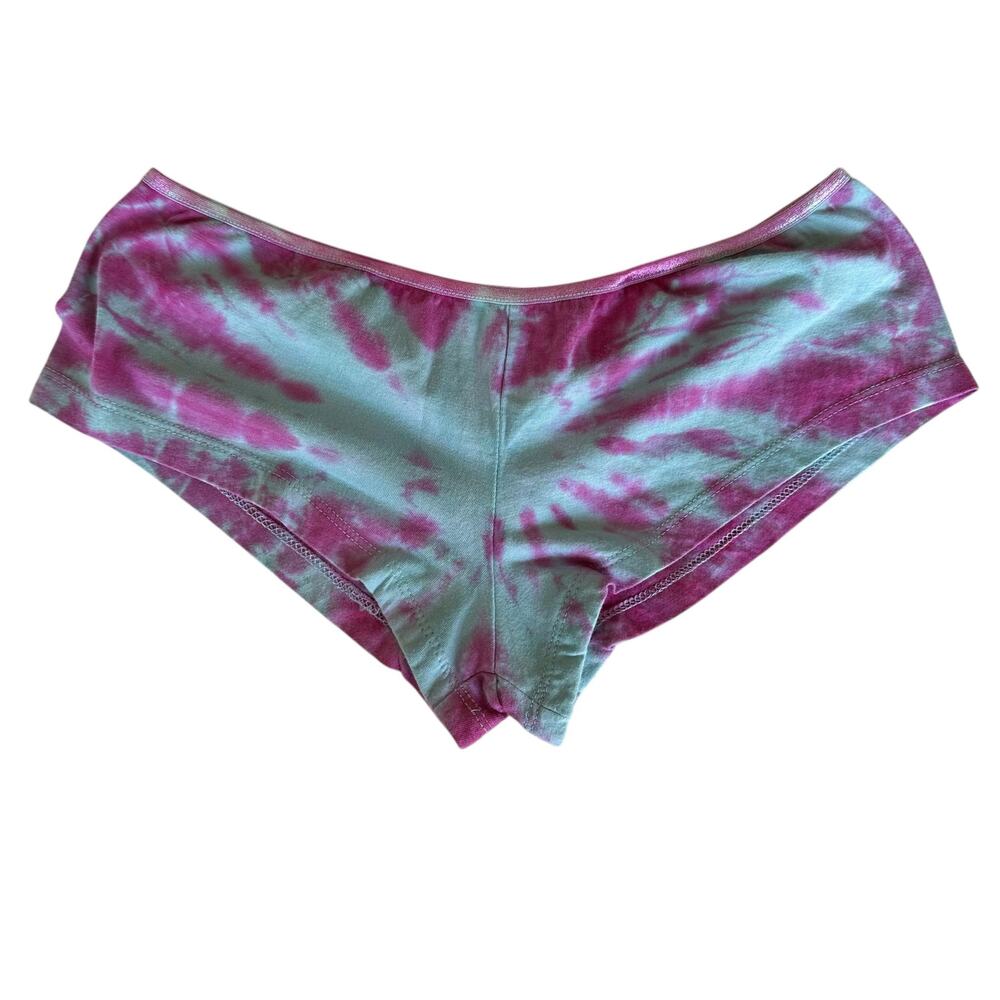 Womens Panties Size Juniors Large Handmade Tie Dye Pink Blue Underwear Brand New